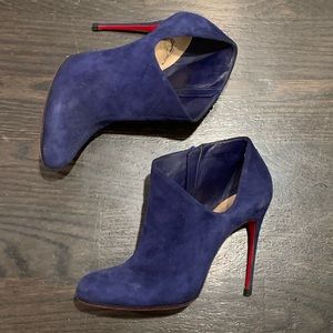 Christian Louboutin suede booties